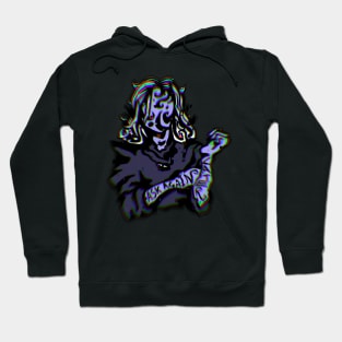 Ask Again Later. Glitchcore Cloud Purple Hoodie